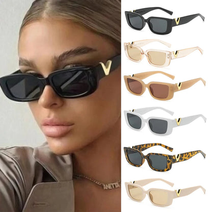 Retro Rectangle Sunglasses Women